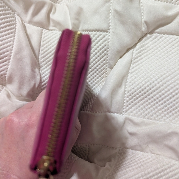 Tory Burch Fuchsia Zip-Around Wallet Dark Pink - Picture 6 of 8